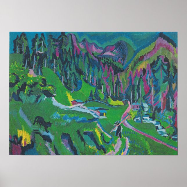 Kirchner - Landscape Sertigtal Poster (Front)
