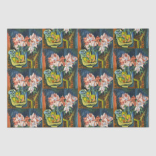Kirchner Pink Roses Expressionist Floral Art Tissue Paper