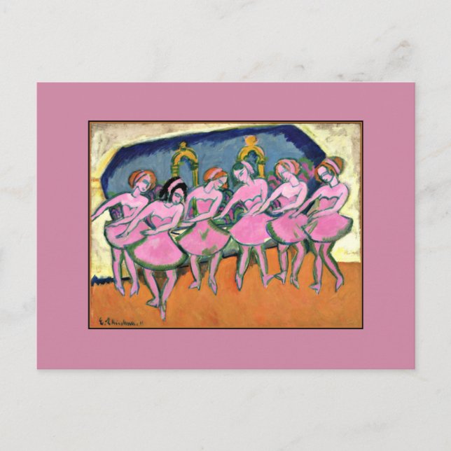 Kirchner - Six Dancers Postcard (Front)