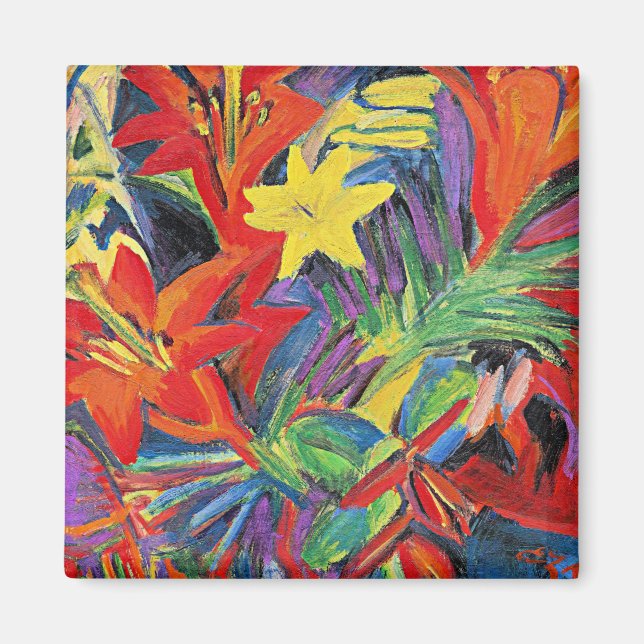 Kirchner - Still Life with Lilies Magnet (Front)