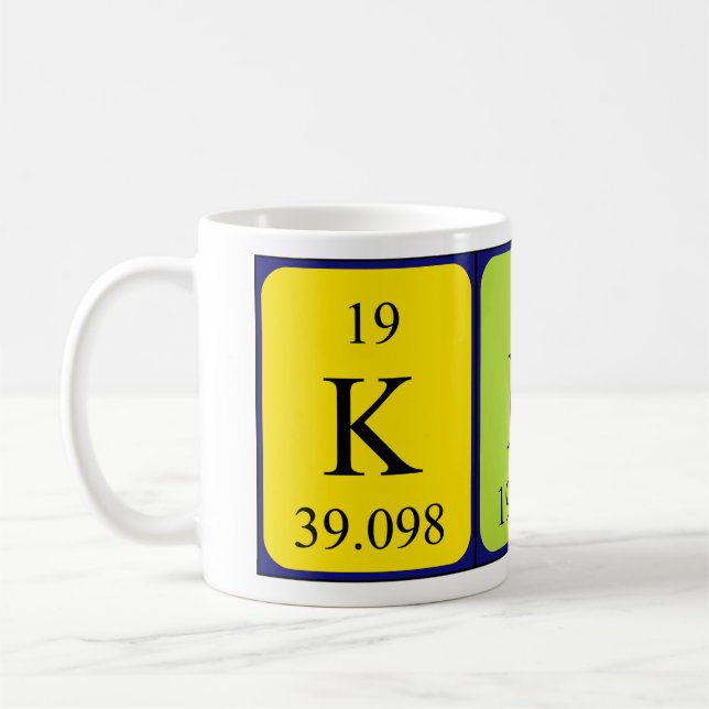 Kiri periodic table name mug (Left)