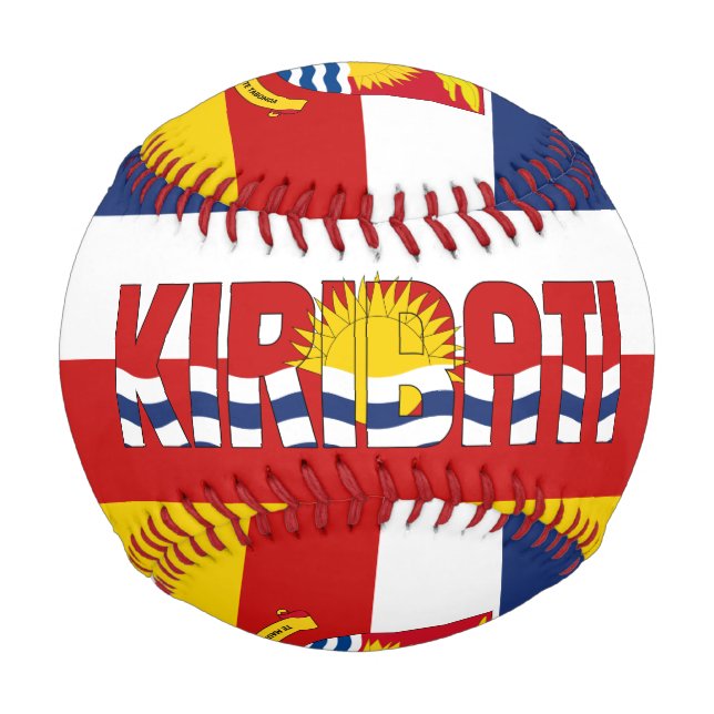 Kiribati Flag and Coat of Arms Patriotic Baseball (Front)