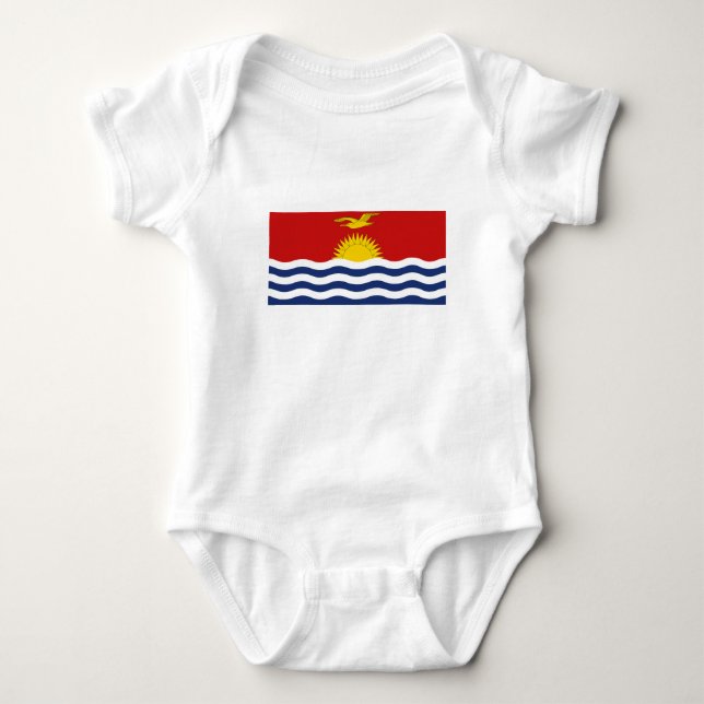 Kiribati Flag Baby Bodysuit (Front)