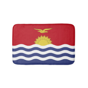 Kiribati flag bath mat
