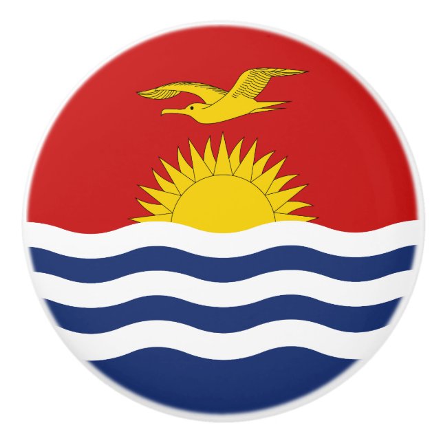 Kiribati Flag Ceramic Knob (Front)