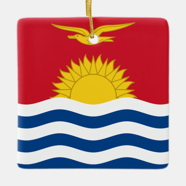 Kiribati Flag  Ceramic Ornament (Front)