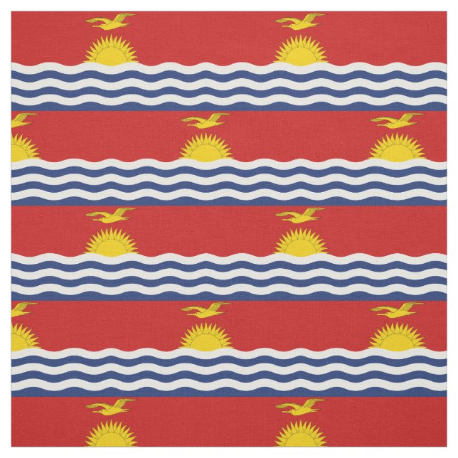 Kiribati Flag Fabric (Swatch)