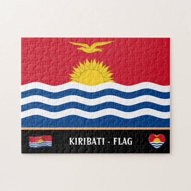 Kiribati Flag & Kiribati country /Kiribati islands Jigsaw Puzzle (Horizontal)