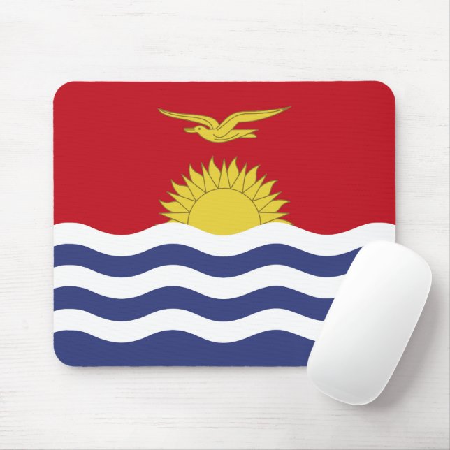 Kiribati flag mouse mat (With Mouse)