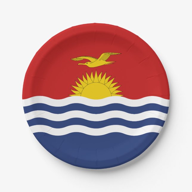 Kiribati Flag Paper Plate (Front)