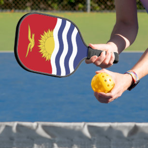 Kiribati flag pickleball paddle