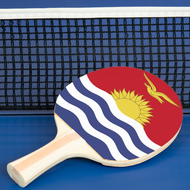 Kiribati flag ping pong paddle (Insitu)