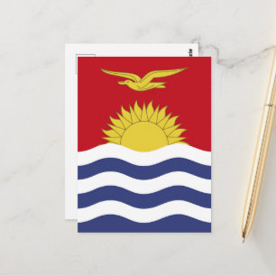 Kiribati flag postcard