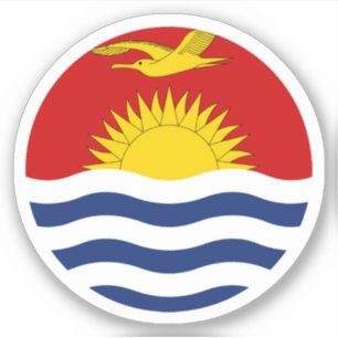 Kiribati Flag Round Sticker