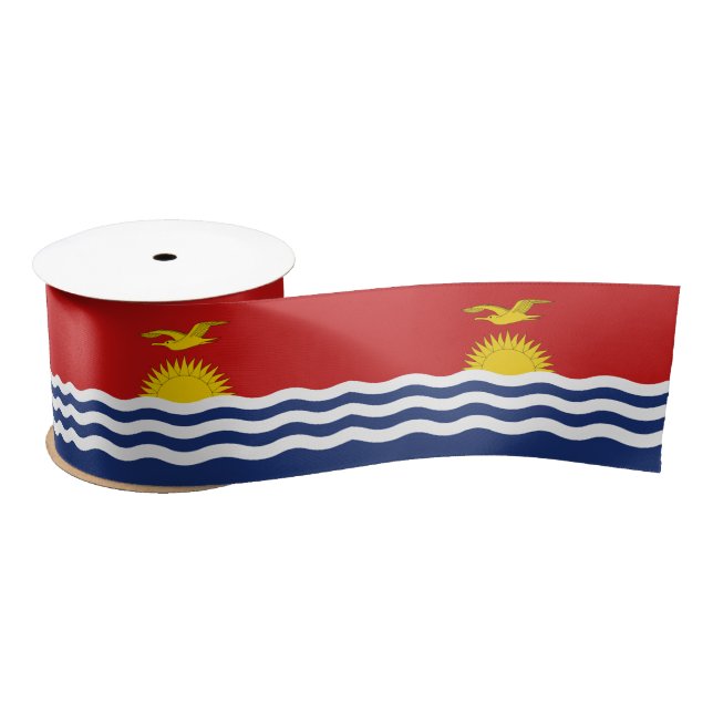 Kiribati Flag Satin Ribbon (Spool)