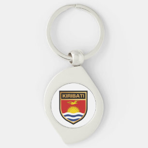 Kiribati Flag Shield Key Ring