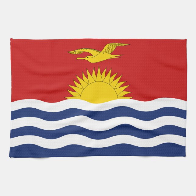 Kiribati Flag Tea Towel (Horizontal)