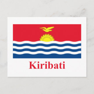Kiribati Flag with Name Postcard