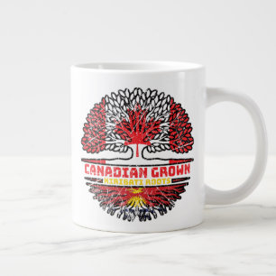 Kiribati I-Kiribati Canadian Canada Tree Roots Fla Large Coffee Mug