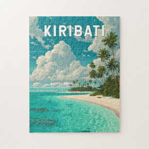 Kiribati Illustration Travel Art Vintage Jigsaw Puzzle