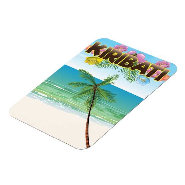 Kiribati Island travel poster Magnet (Left Side)