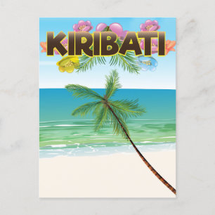 Kiribati Island travel poster Postcard