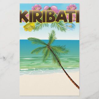 Kiribati Island travel poster Stationery