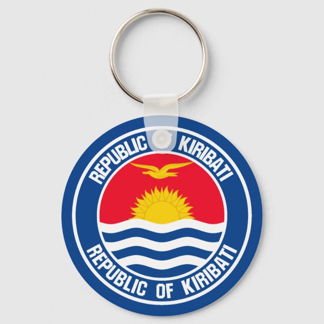 Kiribati Round Emblem Key Ring (Front)