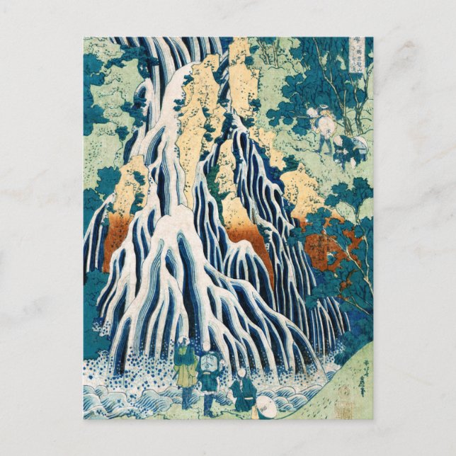 Kirifuri Waterfall at Kurokami Mountain by Hokusai Postcard (Front)