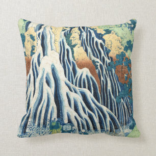 kirifuri waterfall at mt kurokami Hokusai ukiyo-e Cushion