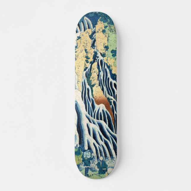 Kirifuri Waterfall at mt Kurokami Hokusai ukiyo-e Skateboard (Front)