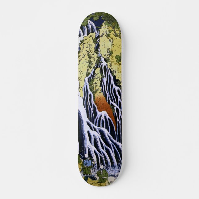 Kirifuri Waterfall Hokusai  Japanese Fine Art Skateboard (Front)