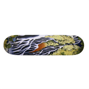 Kirifuri Waterfall Hokusai  Japanese Fine Art Skateboard