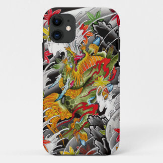 Kirin Japanese tattoo art watercolor painting iPhone 11 Case