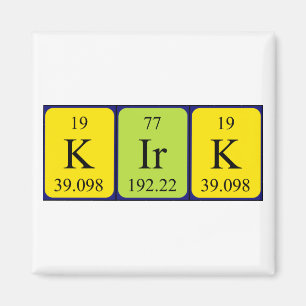 Kirk periodic table name magnet