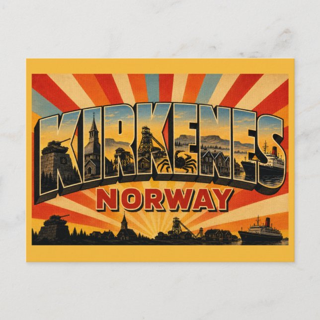 Kirkenes Norway Monument Postcard (Front)