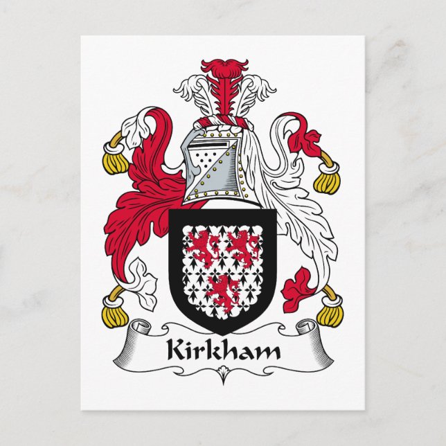 Kirkham Family Crest Postcard (Front)