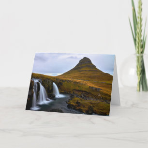 Kirkjufell, Iceland folded greeting card.  Card