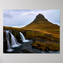 Kirkjufell, iceland landscape poster
