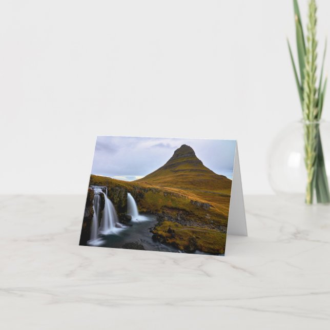 Kirkjufell, Iceland thank you card.  (Front)