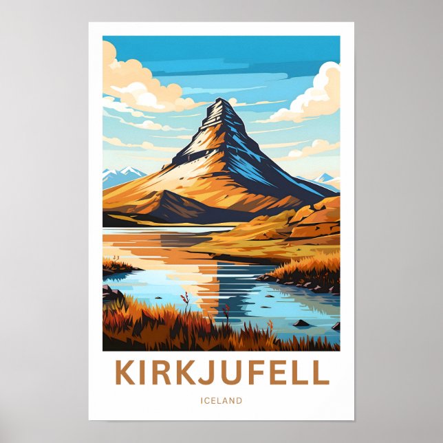 Kirkjufell Iceland Travel Print (Front)