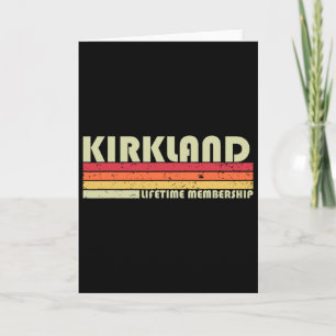 Kirkland Surname Funny Retro Vintage 90s Birthday Card