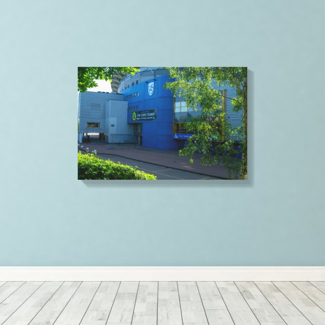 Kirklees Stadium, Huddersfield Canvas Print (Insitu(Wood Floor))
