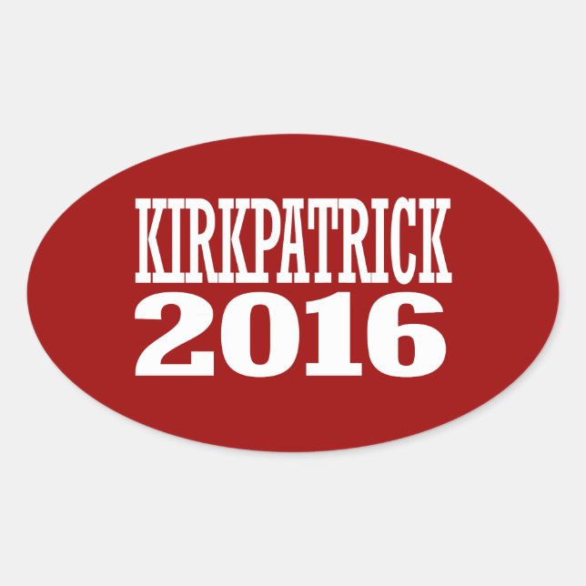 Kirkpatrick - Ann Kirkpatrick 2016 Oval Sticker (Front)