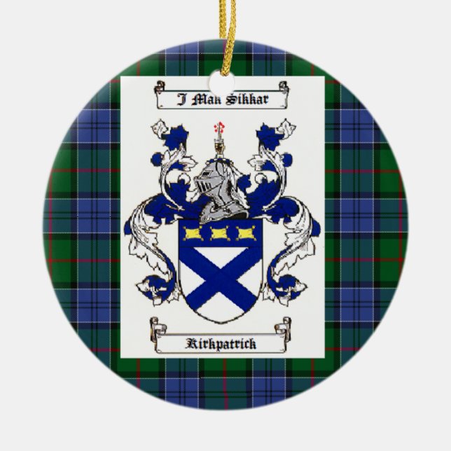 Kirkpatrick Ceramic Tree Decoration (Front)