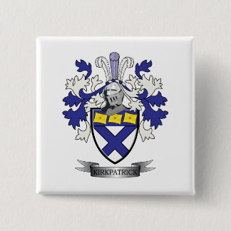 Kirkpatrick Family Crest Coat of Arms 15 Cm Square Badge