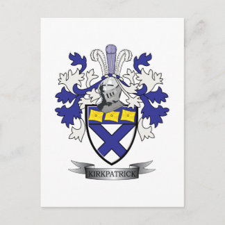 Kirkpatrick Family Crest Coat of Arms Postcard