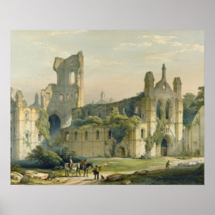Kirkstall Abbey from the North West, from 'The Mon Poster