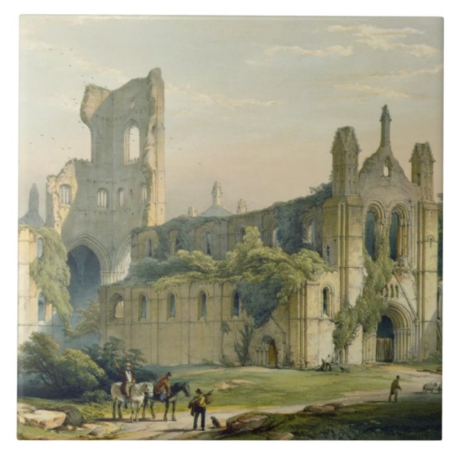 Kirkstall Abbey from the North West, from 'The Mon Tile (Front)