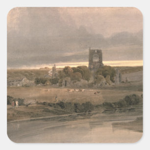 Kirkstall Abbey, Yorkshire - Evening Square Sticker